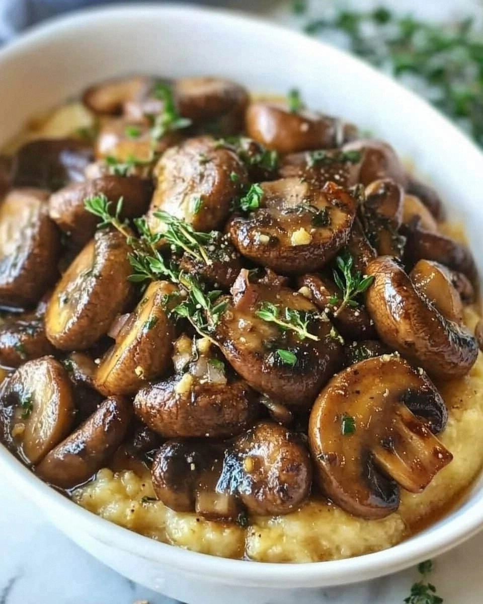 Roasted Mushrooms in Browned B