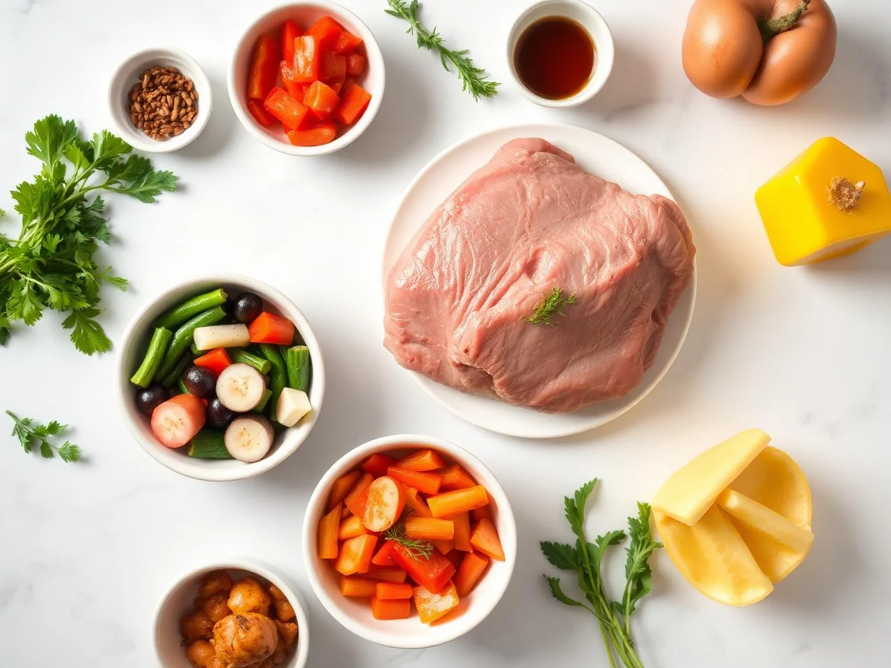 Ingredients for Roasted Pork Loin With Vegetables