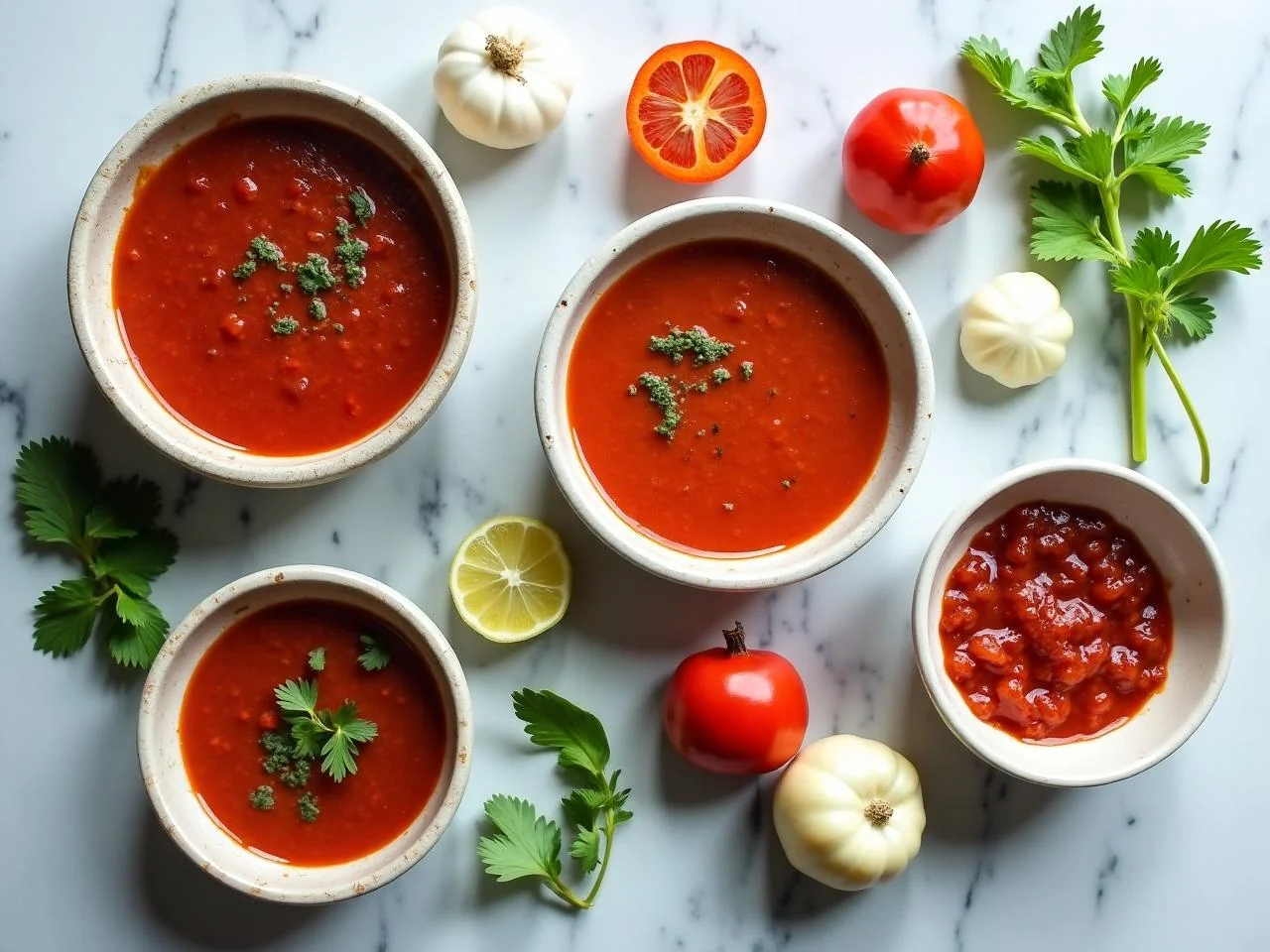 Ingredients for Roasted Salsa Roja