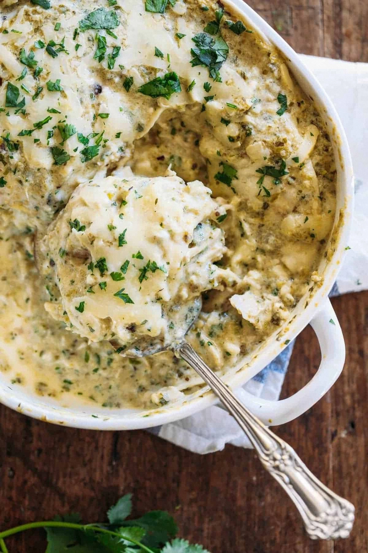 Roasted Tomatillo Chicken Ench