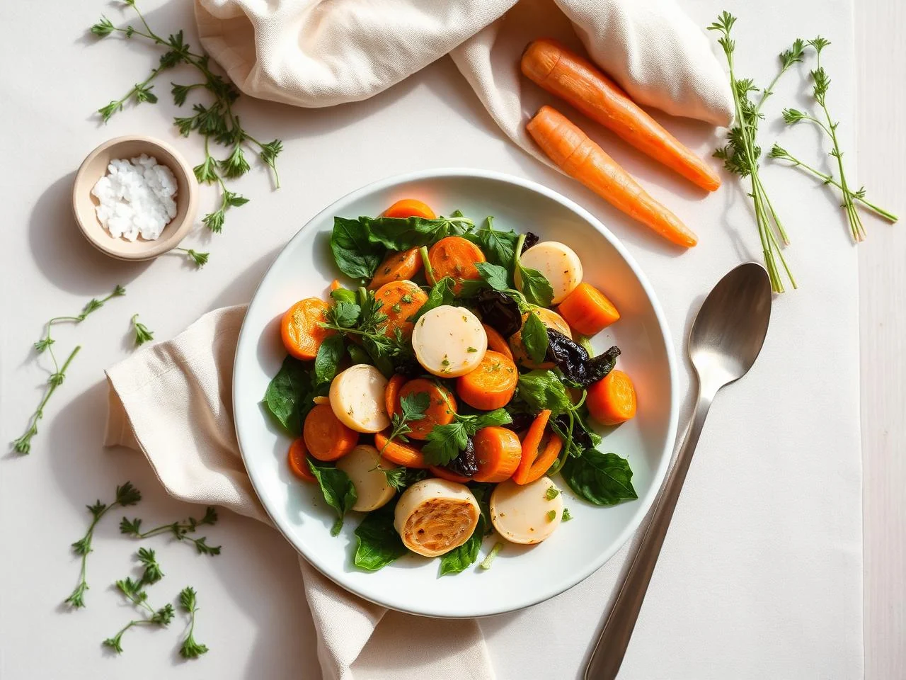 Roasted Turnip And Carrot Salad