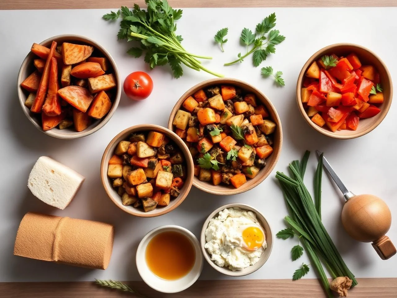 Ingredients for Roasted Vegetable Hash