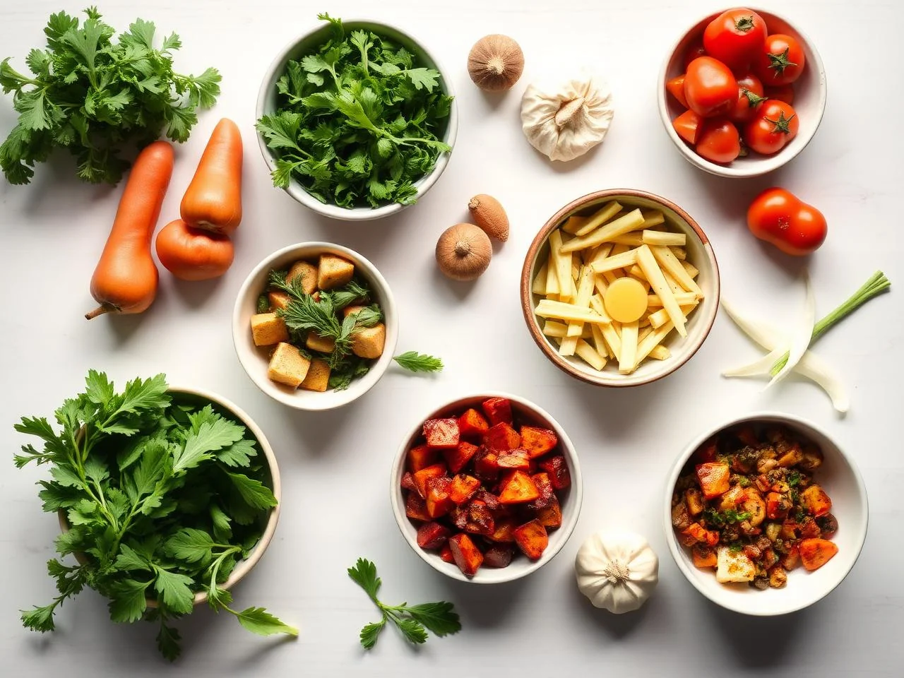 Ingredients for Roasted Vegetable Lasagna