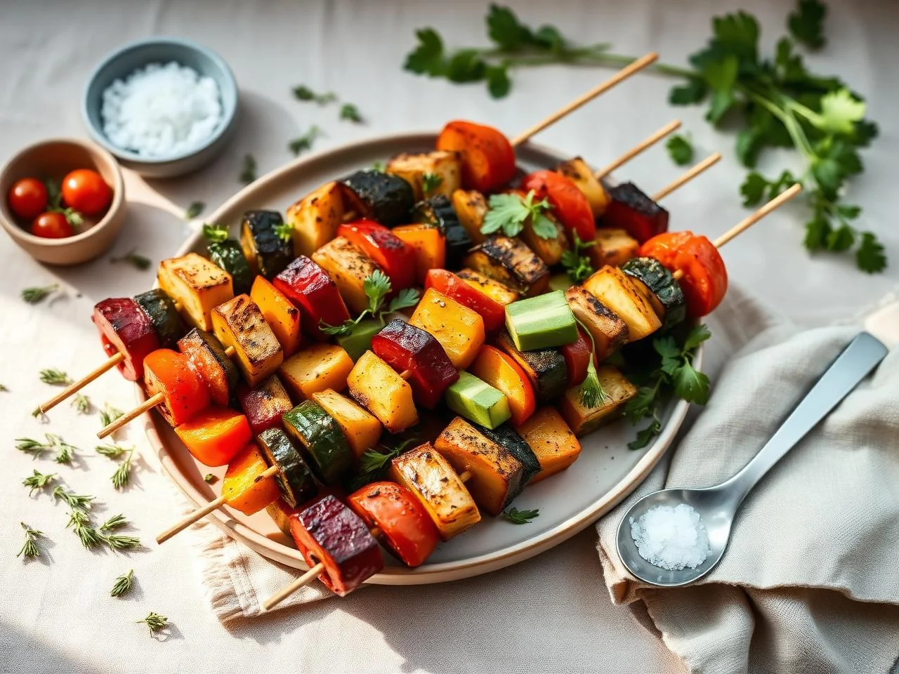 Roasted Vegetable Skewers