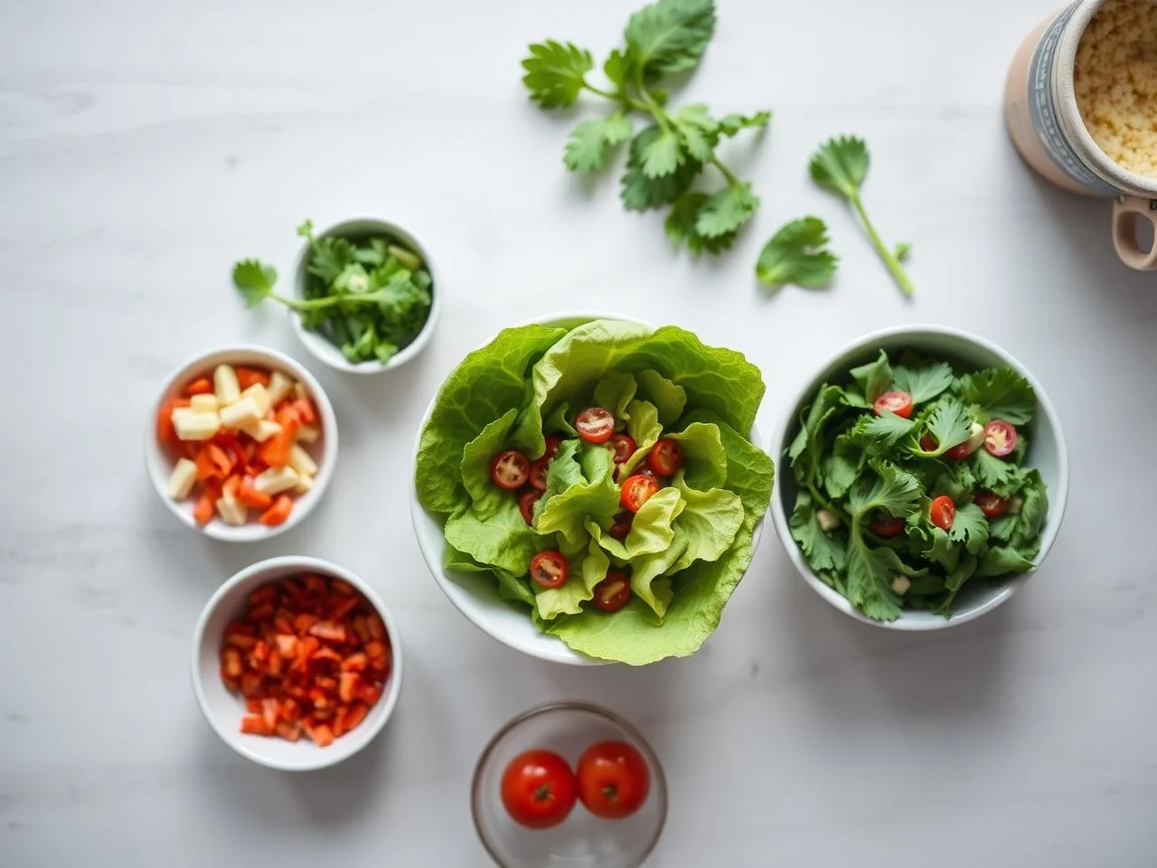 Ingredients for Romaine Lettuce Salad