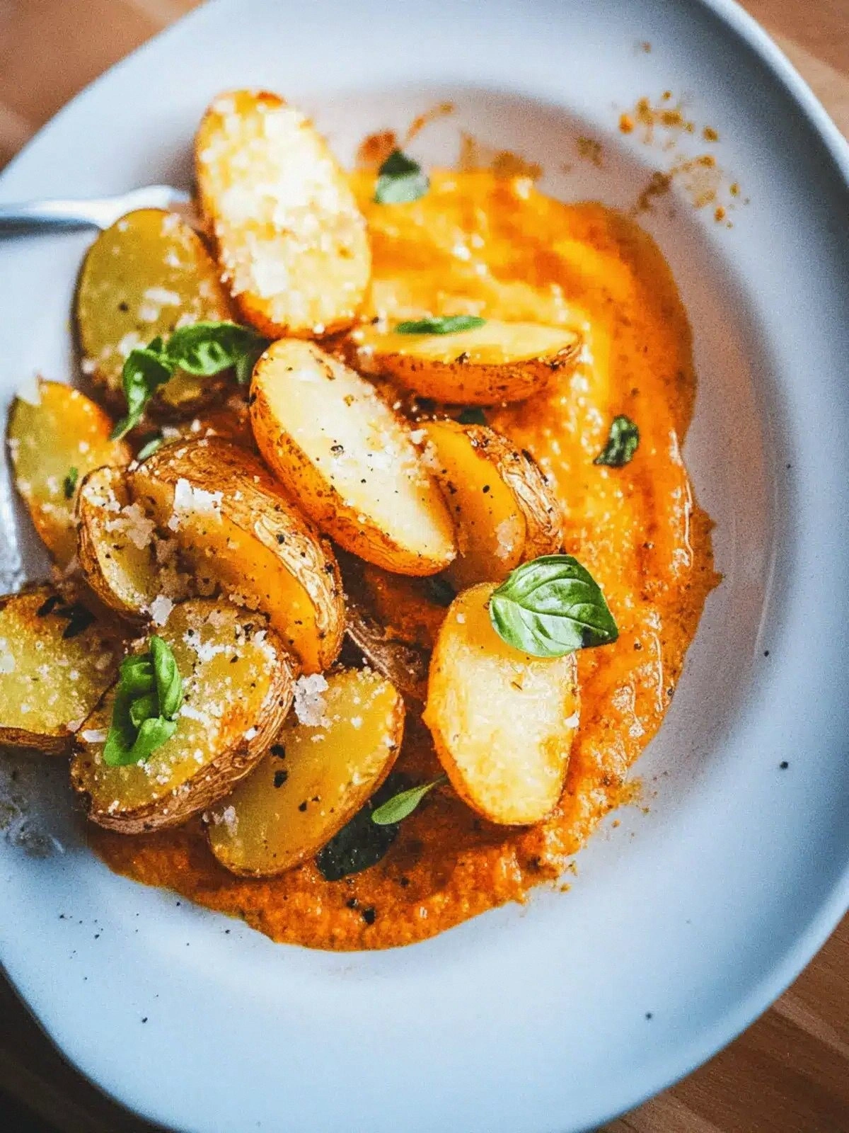 Romesco & Crispy Parm Potatoes