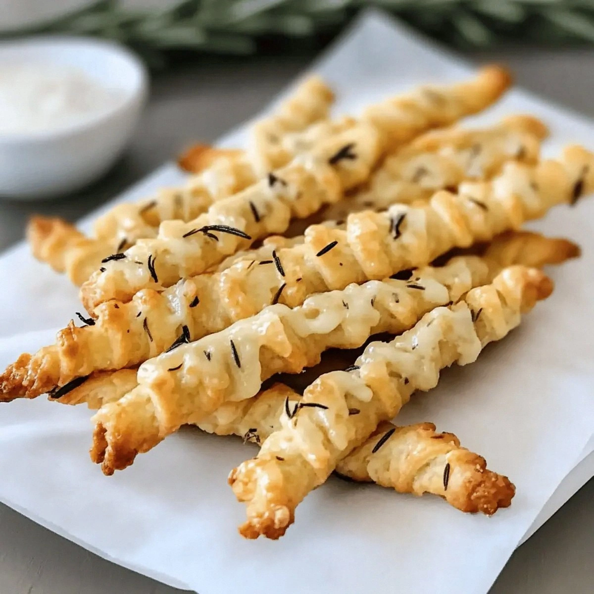 Rosemary Parmesan Cheese Straws: Flaky, Cheesy Snack Bliss