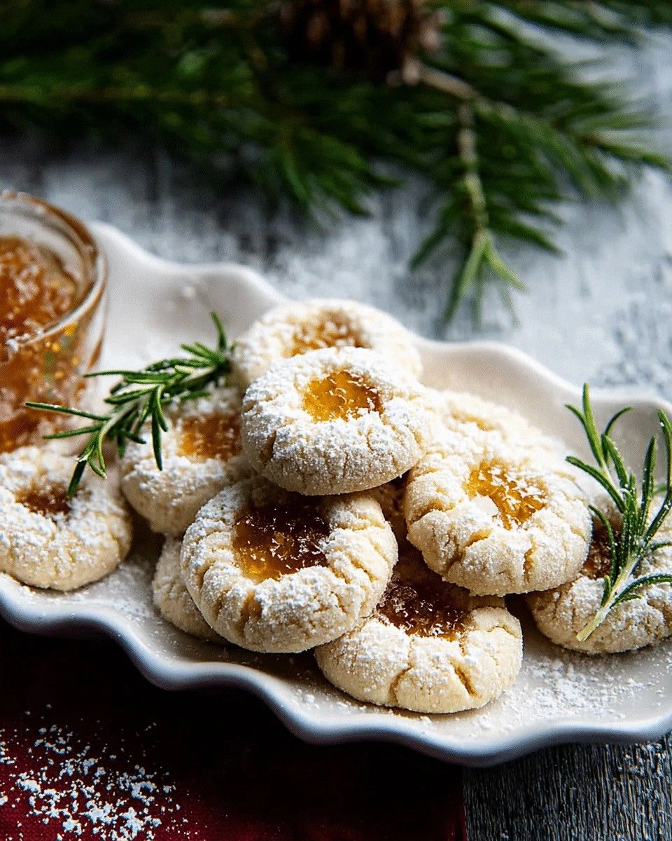 Rosemary Thumbprint Cookies wi