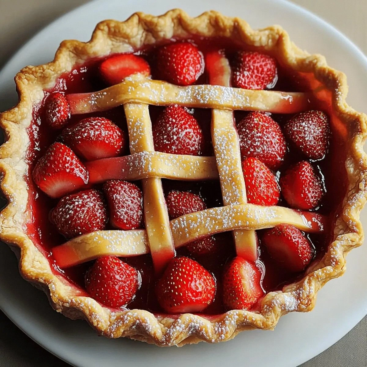 Rustic Sweet Baked Strawberry Pie to Brighten Your Summer