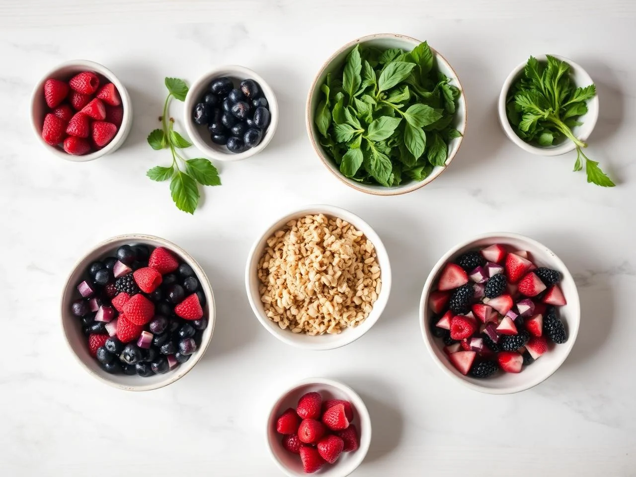 Ingredients for Rye Berry Salad