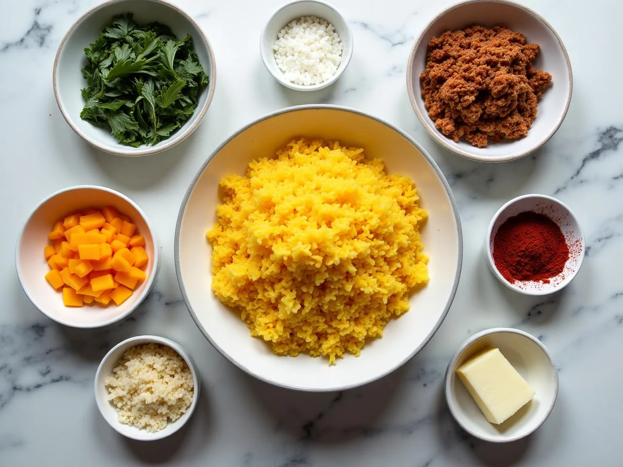 Ingredients for Saffron Rice Pilaf