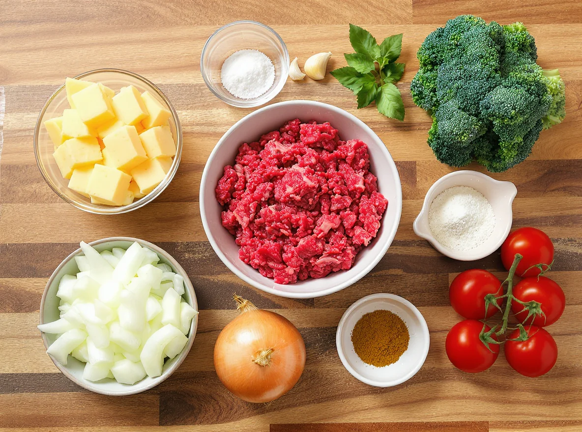 Ingredients for Salisbury Steak