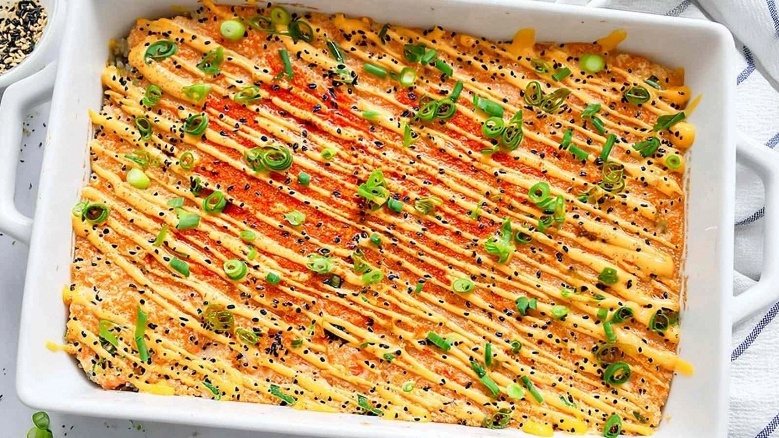 Salmon Sushi Bake