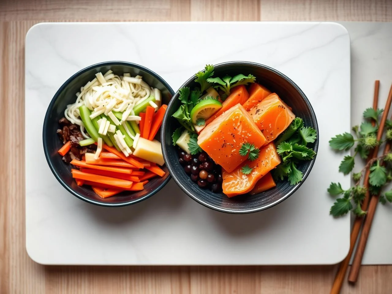 Ingredients for Salmon Sushi Bowl