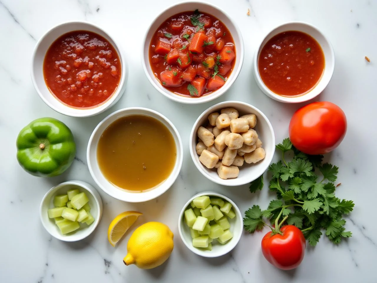 Ingredients for Salsa Cruda