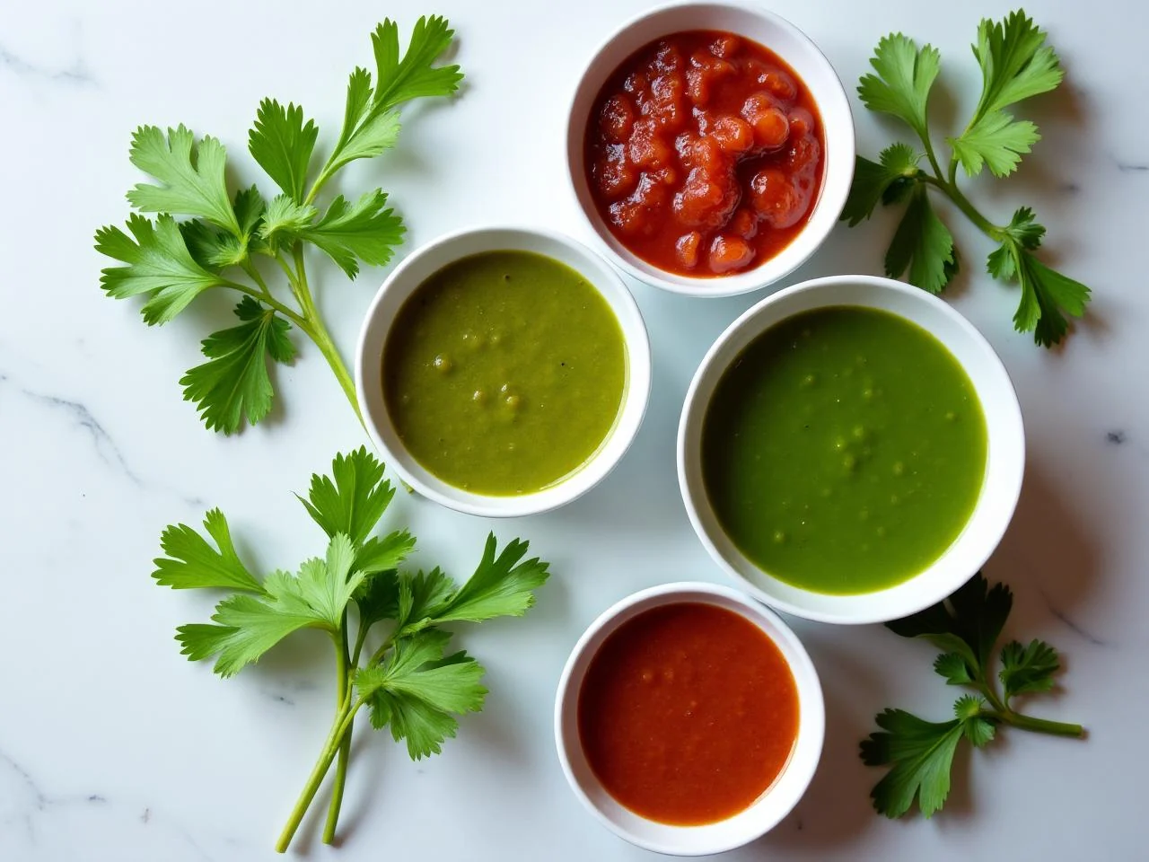 Ingredients for Salsa De Cilantro