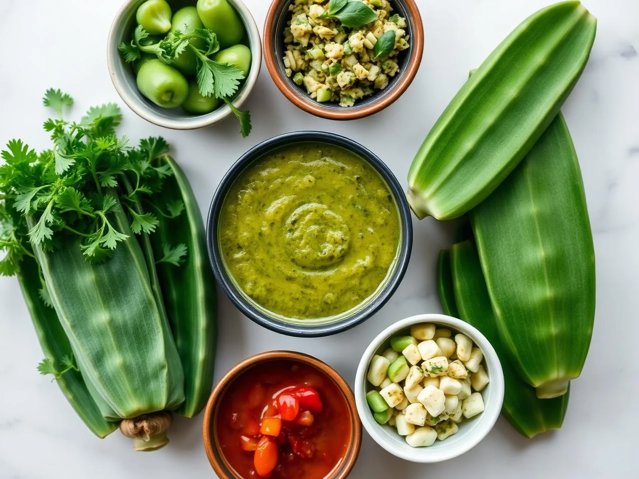 Ingredients for Salsa De Nopales