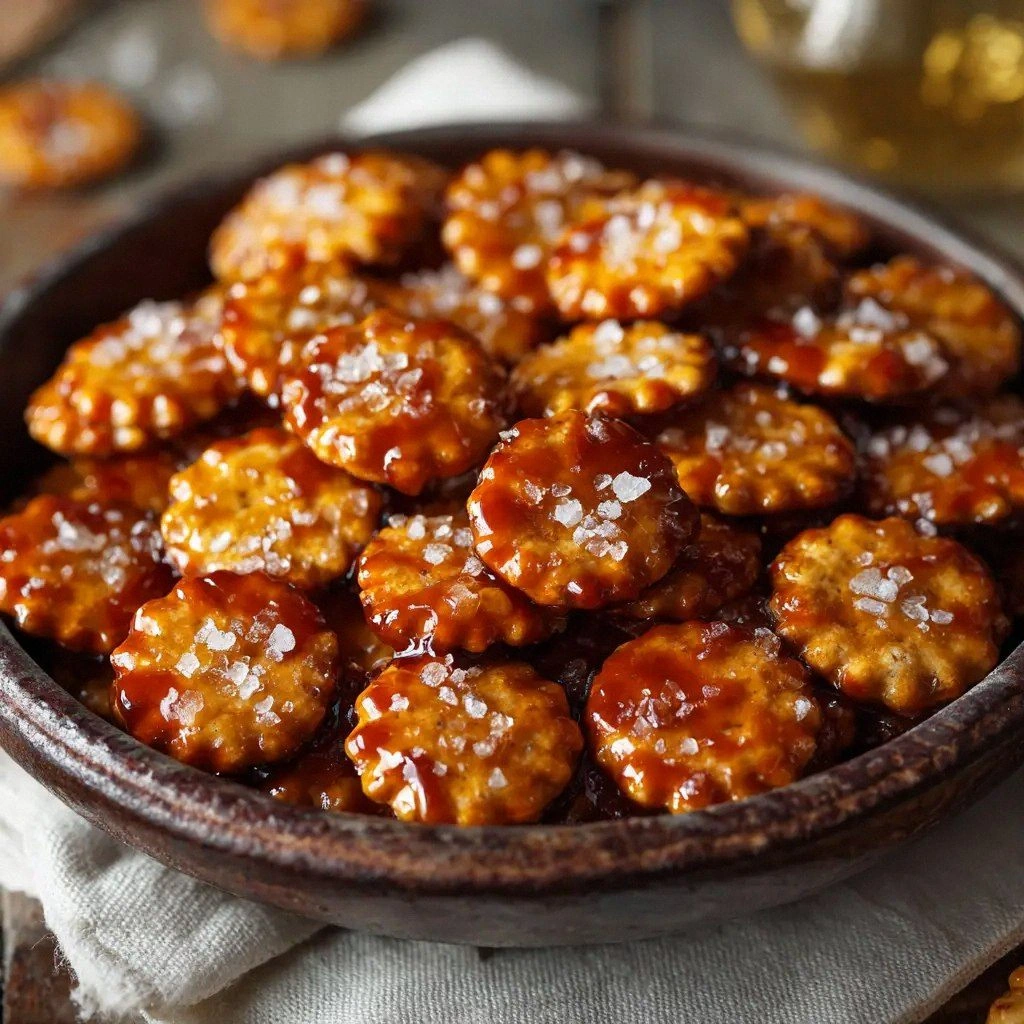 Salted Caramel Cracker Bites: 