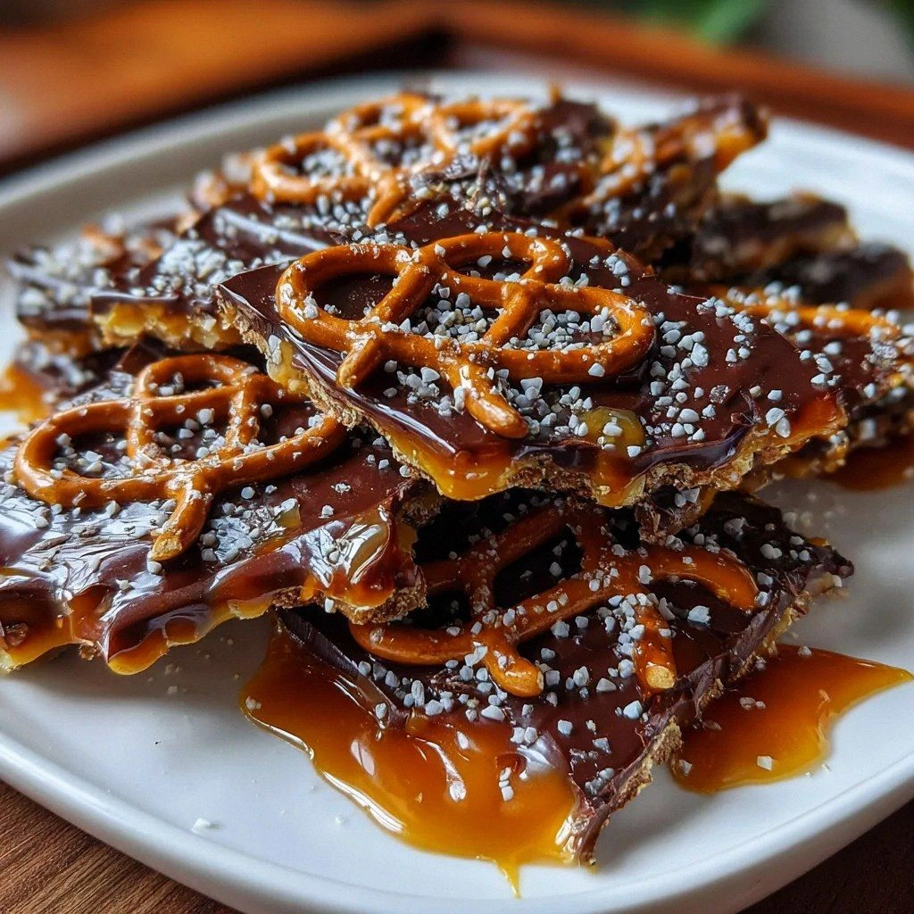 Salted Caramel Pretzel Bark