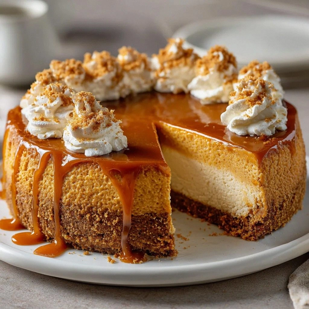 Salted Caramel Pumpkin Cheesec