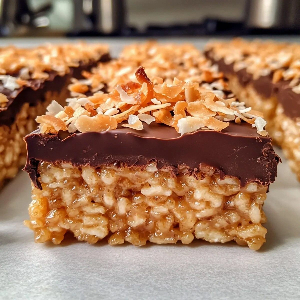 Samoa Rice Krispie Treats That Are Irresistibly Chewy