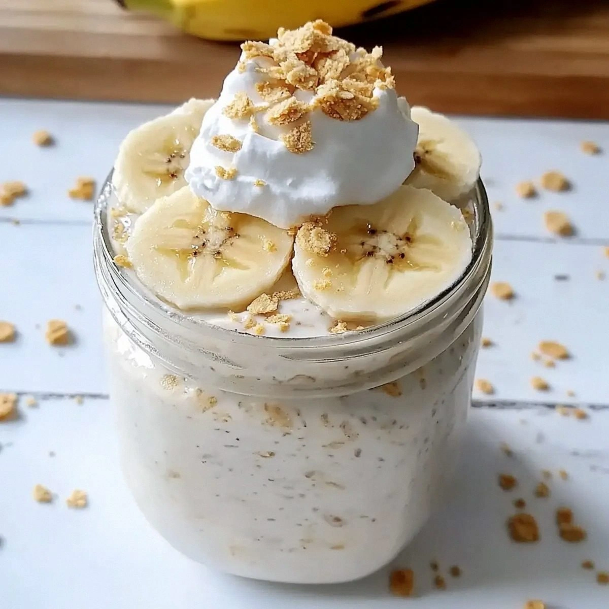 Satisfy Mornings with Banana Cream Pie Overnight Oats