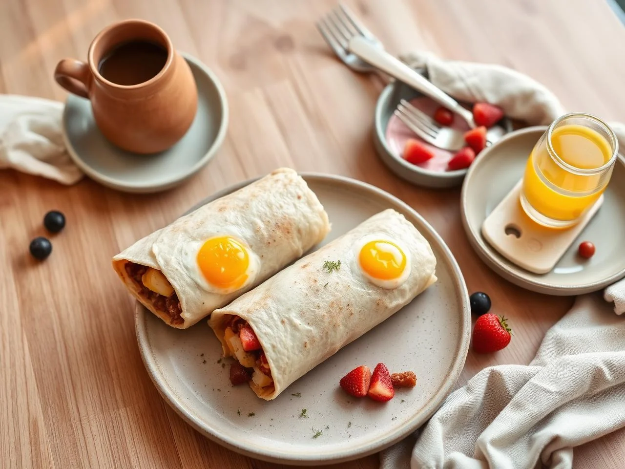Sausage And Egg Breakfast Burritos