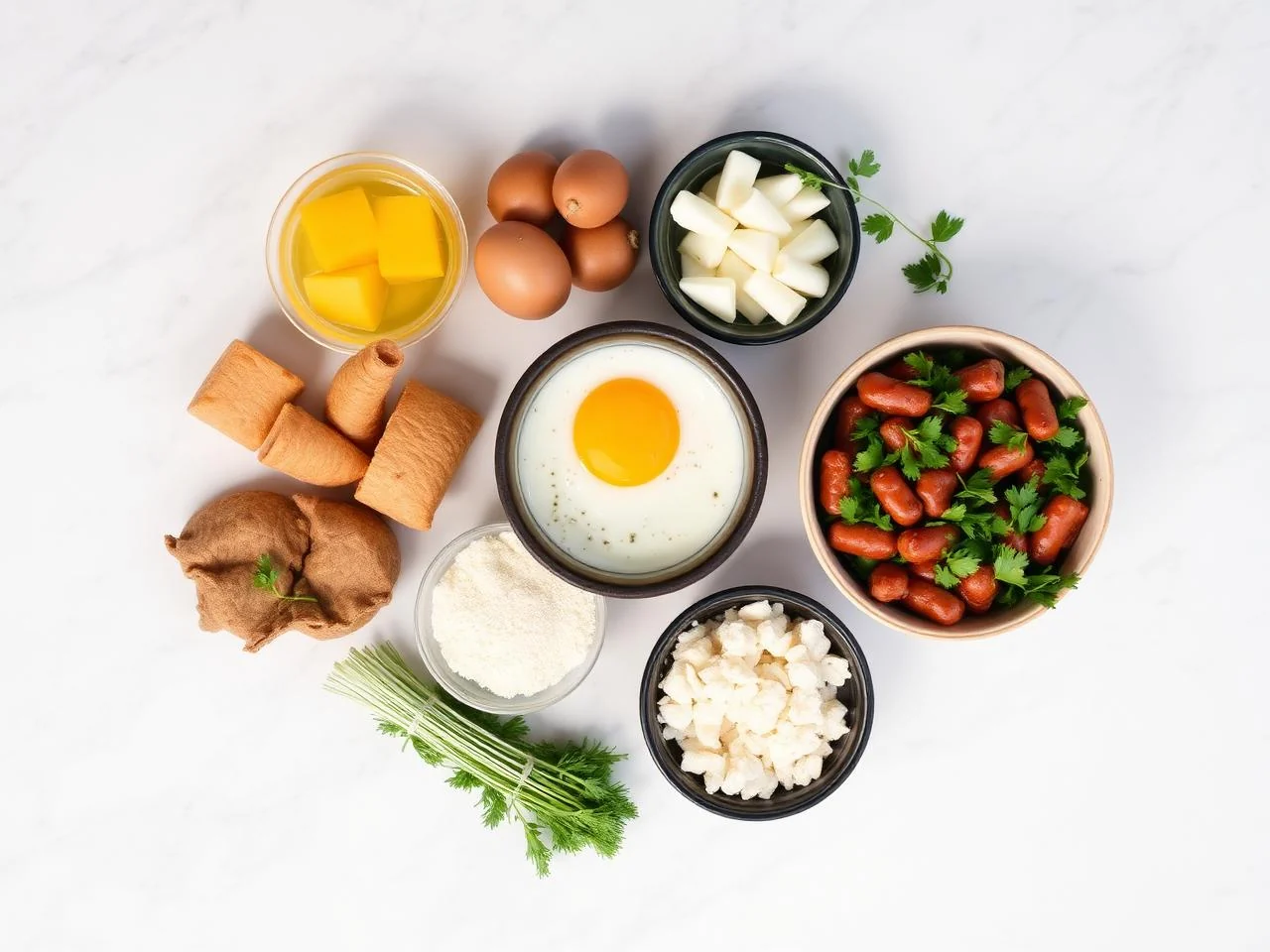 Ingredients for Sausage And Egg Casserole