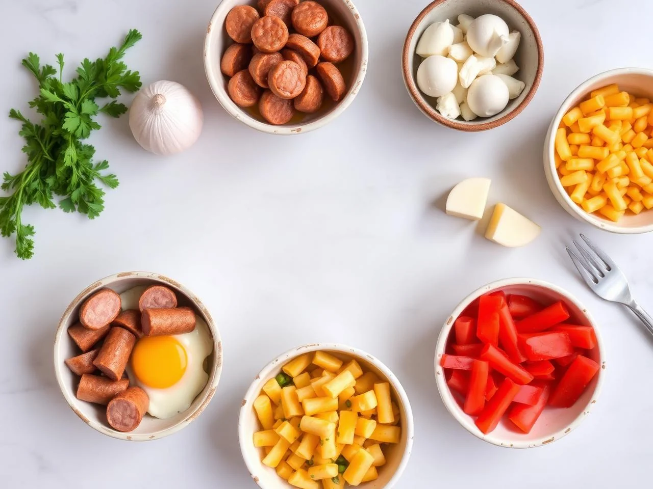 Ingredients for Sausage And Egg Casserole