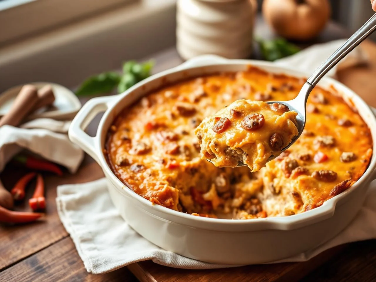 Sausage And Pepper Casserole