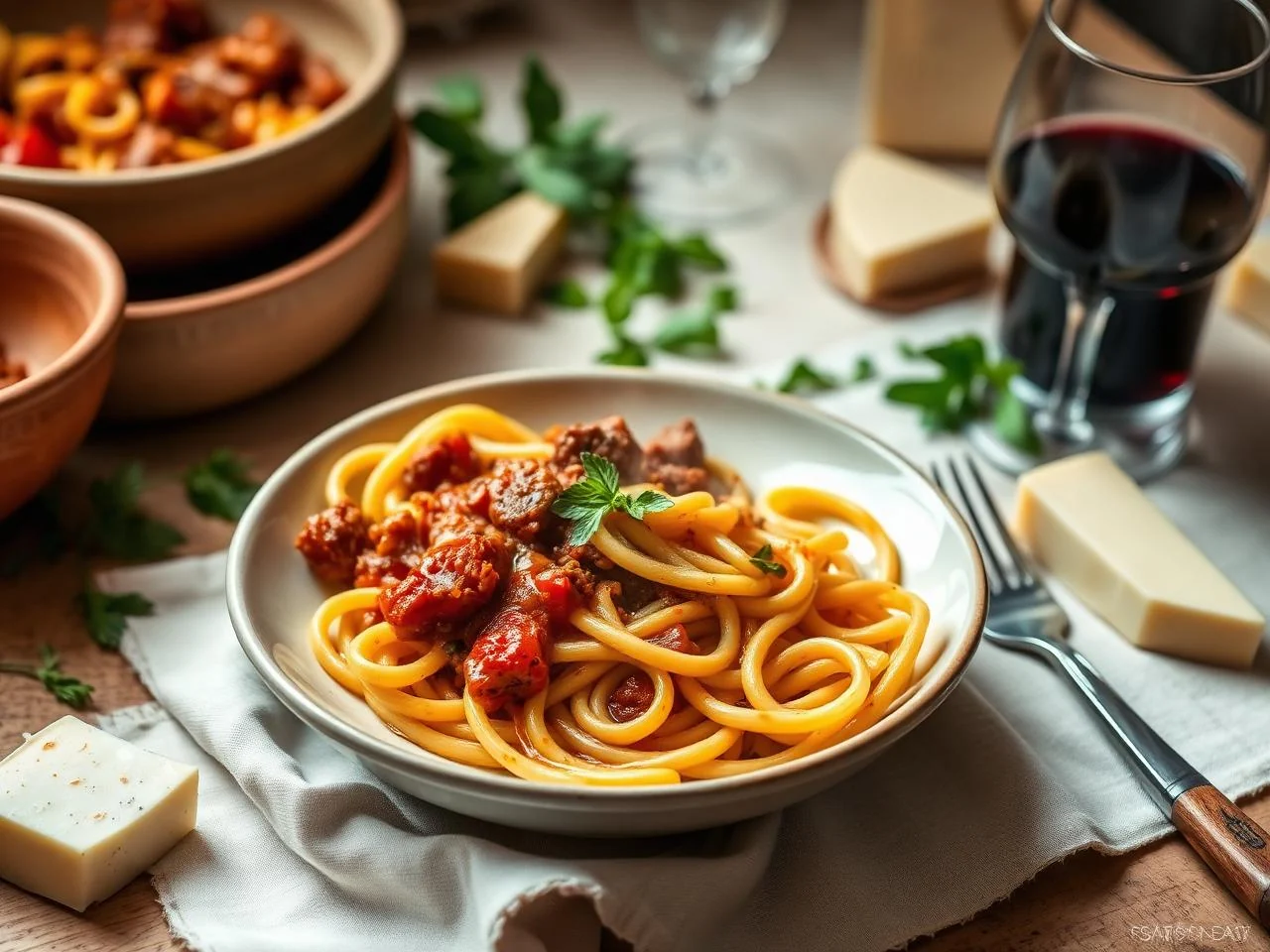 Sausage And Pepper Pasta Bake
