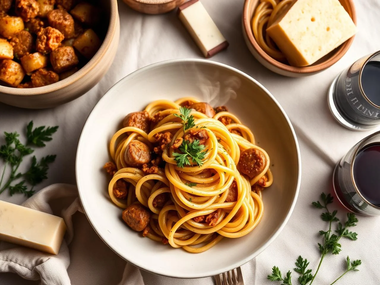 Sausage And Potato Pasta
