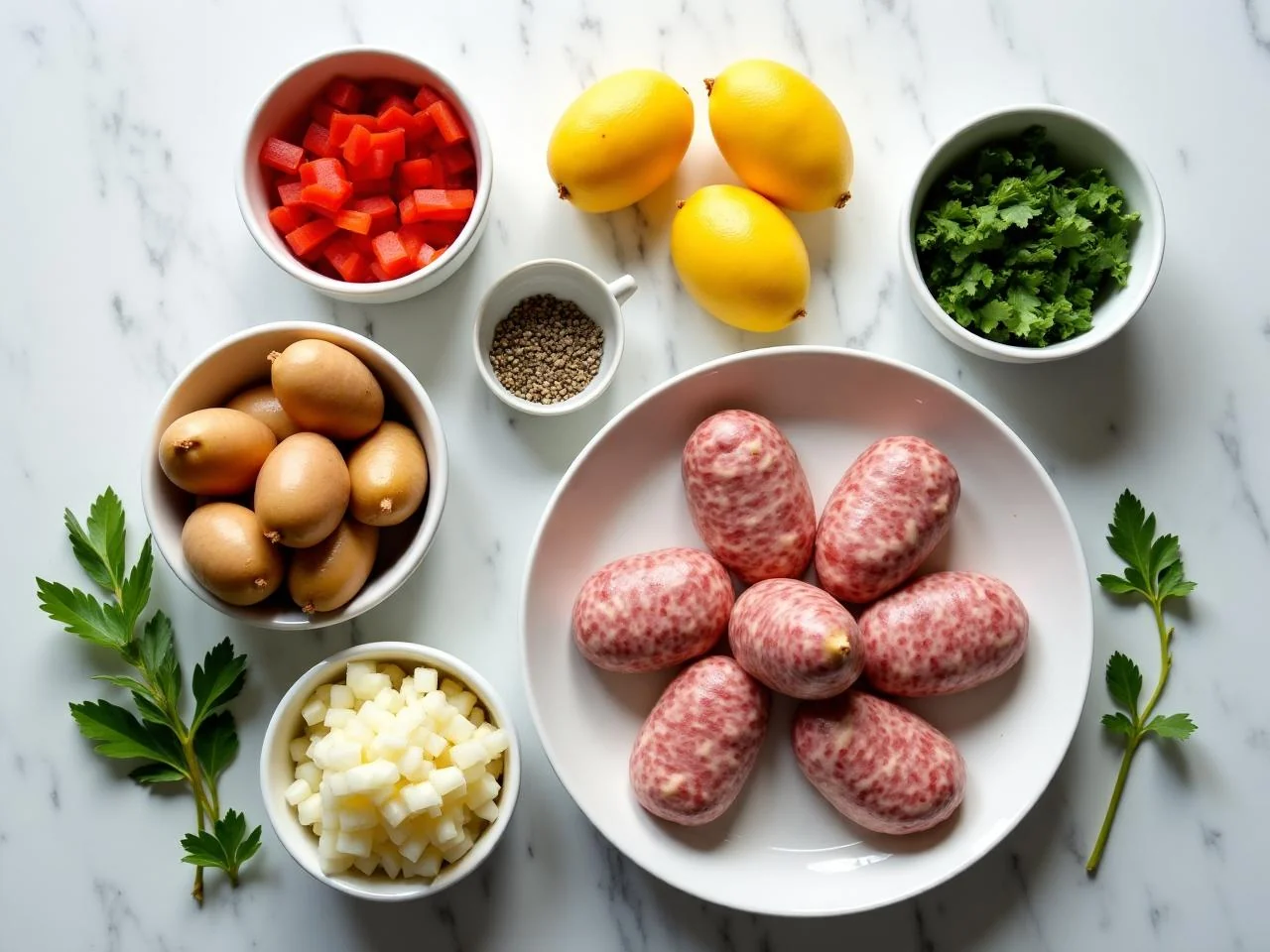 Ingredients for Sausage and Potato Skillet