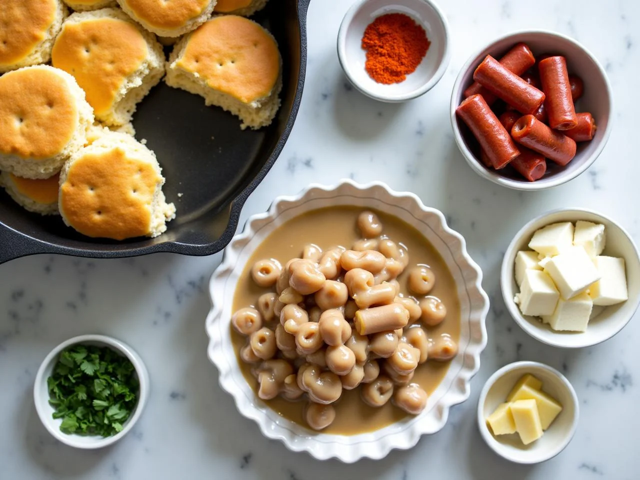 Ingredients for Sausage Gravy and Biscuits