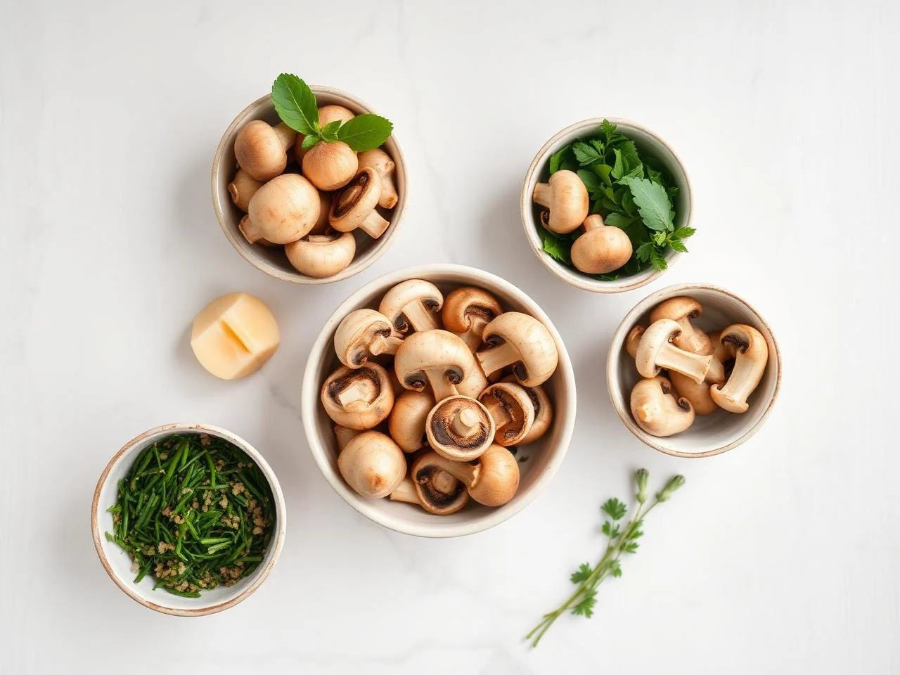 Ingredients for Sautéed Mushrooms