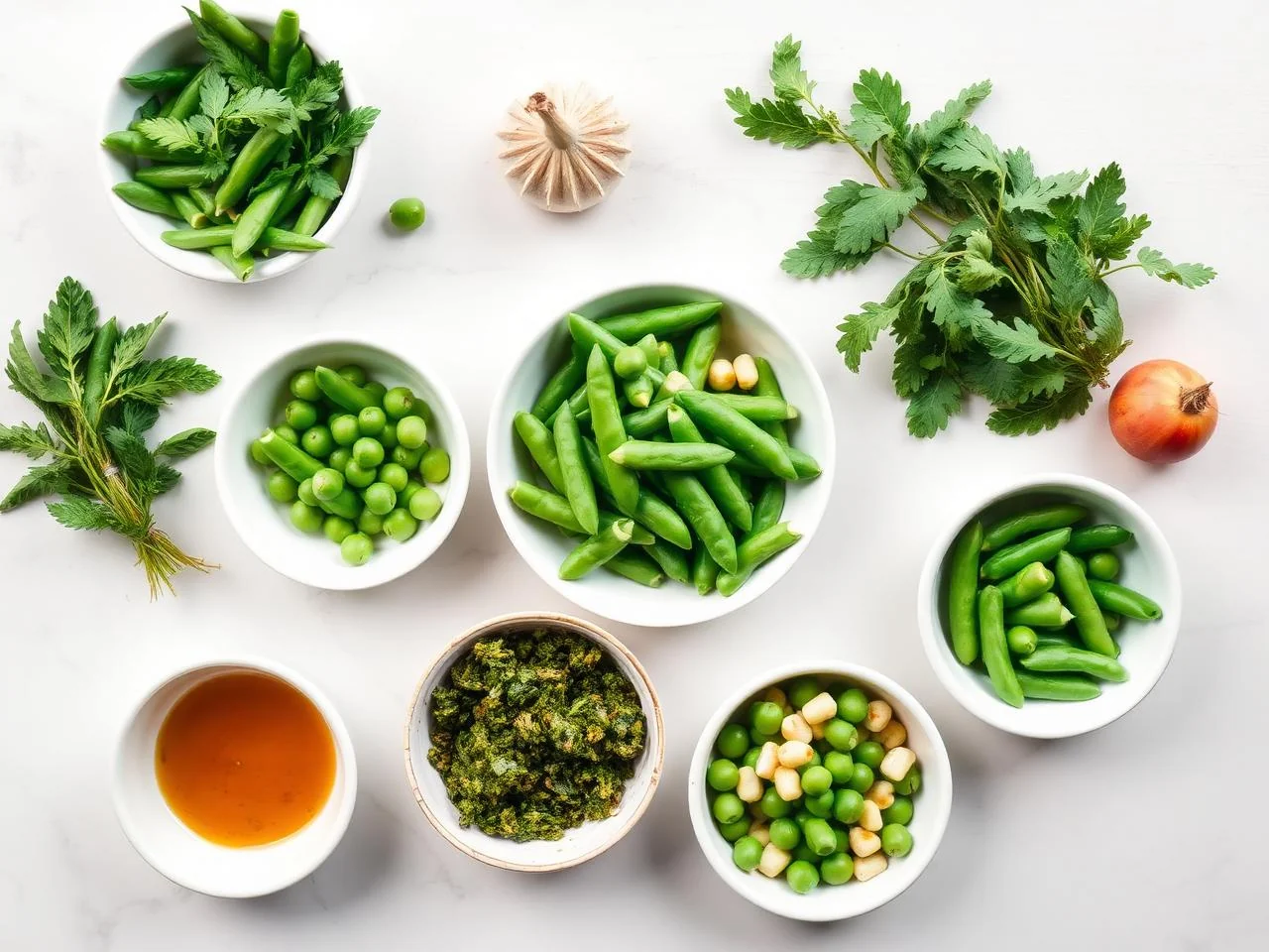 Ingredients for Sautéed Snow Peas