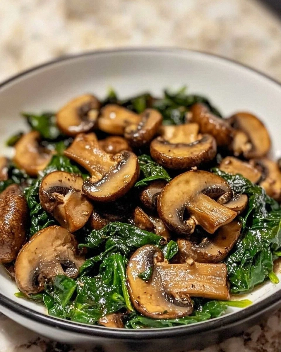 Sautéed Mushrooms with Spinach