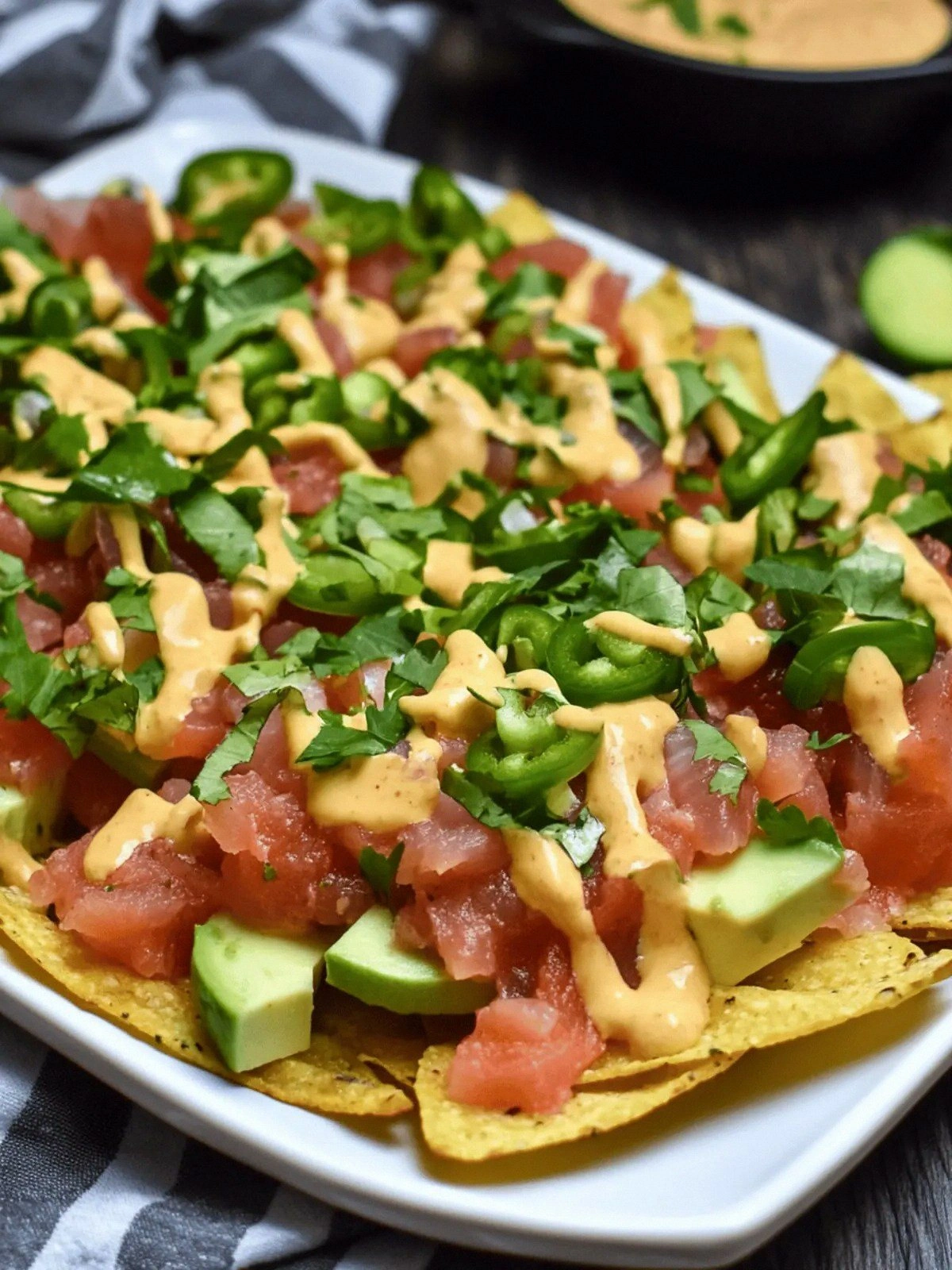 Savor Fresh Tuna Nachos with a
