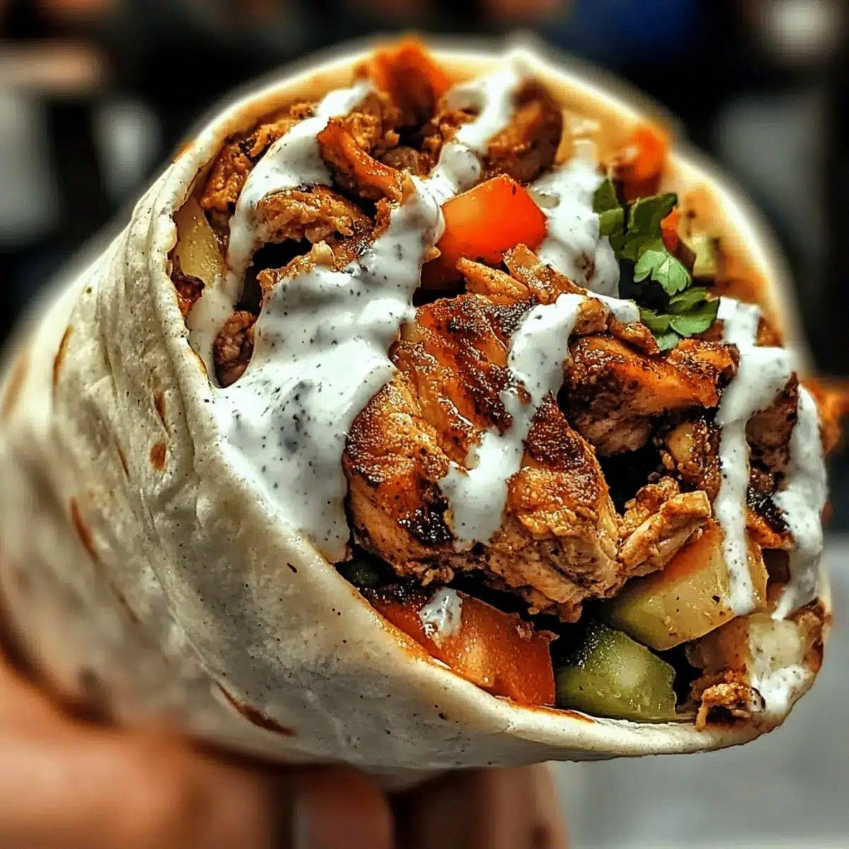 Savor Homemade Chicken Shawarma with Creamy Garlic Sauce
