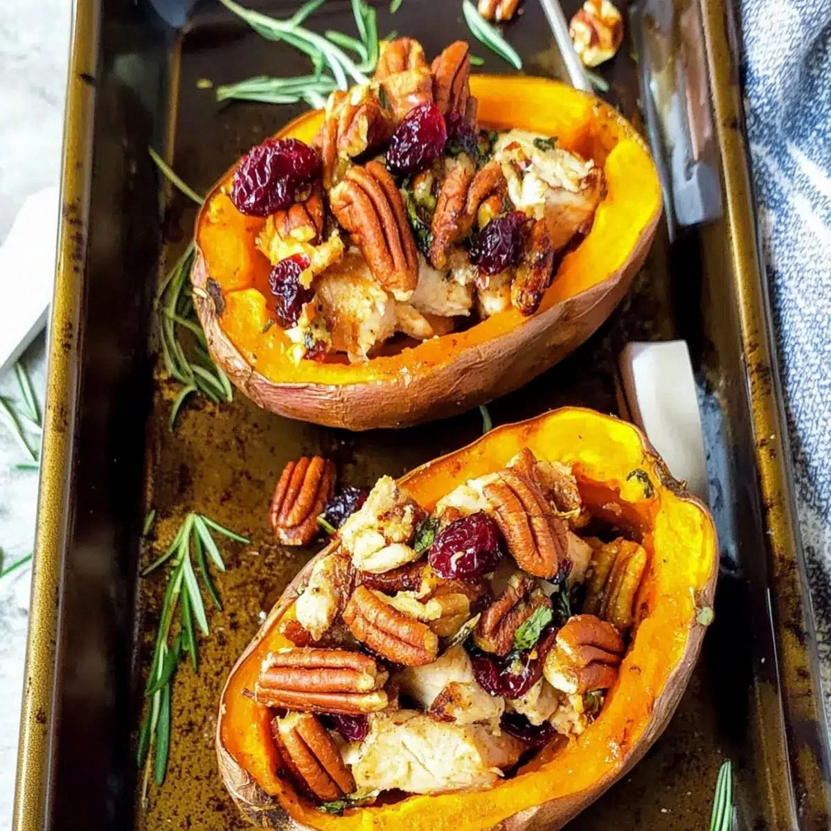 Savor the Season with Cranberry Pecan Chicken Stuffed Sweet Potatoes