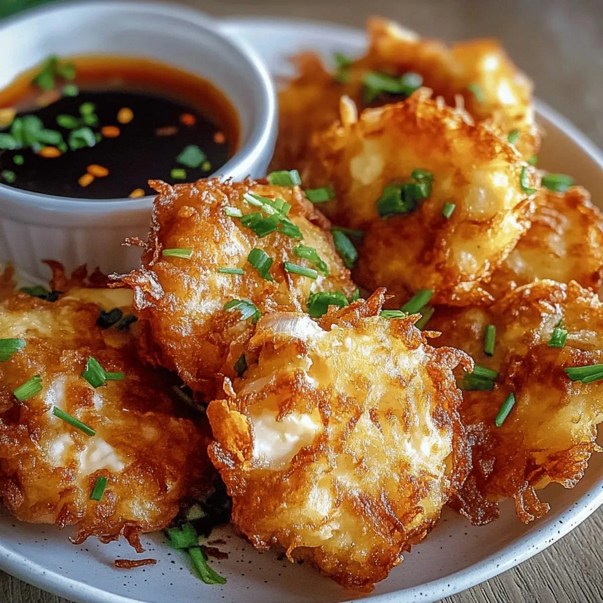 Savor These Onion and Feta Fritters with Sweet Chilli Soy Sauce