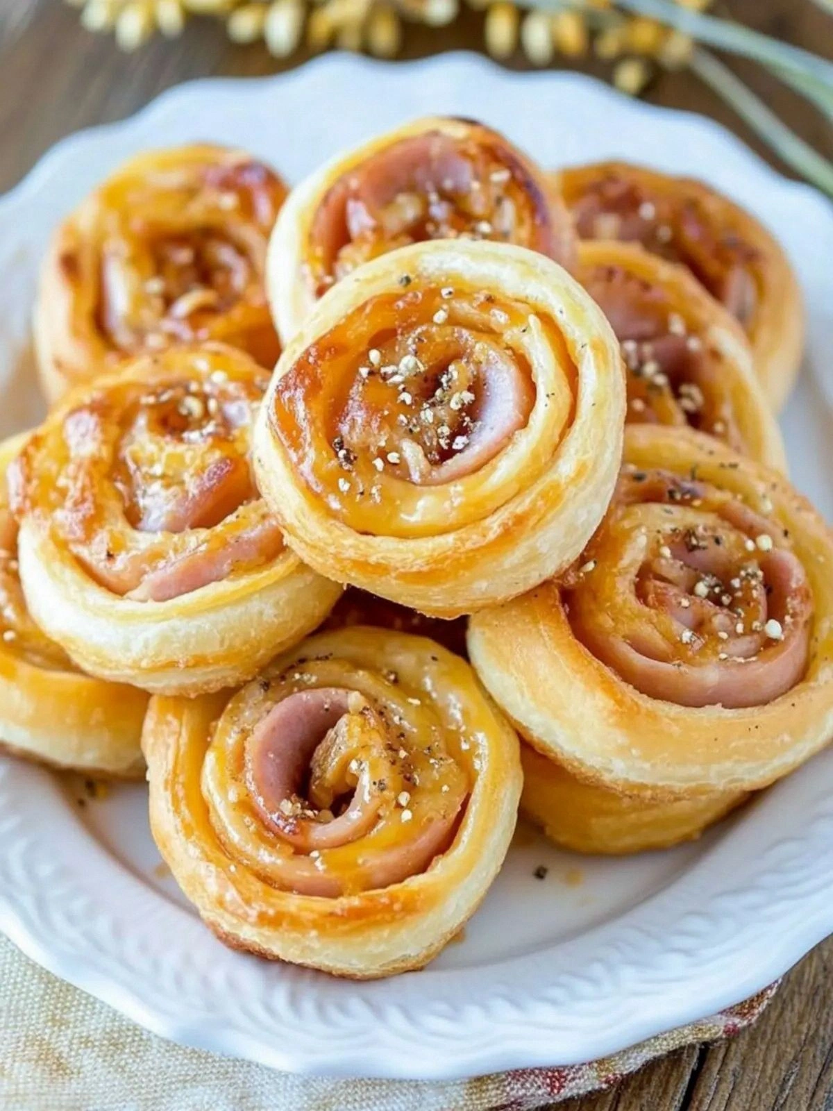 Savory Baked Ham and Cheese Ro