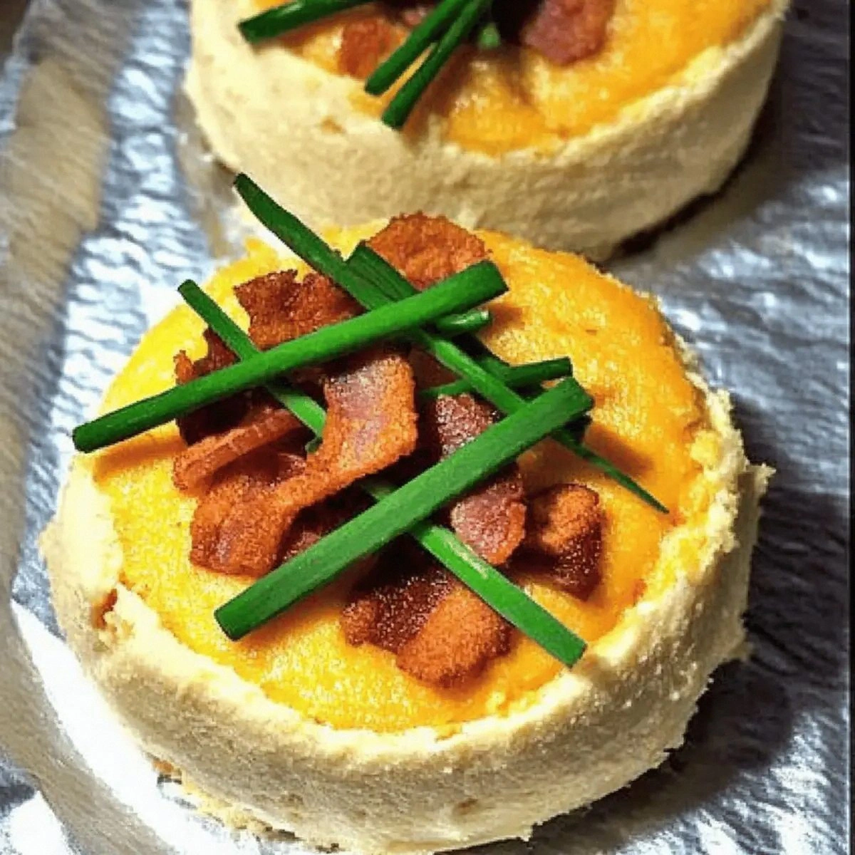 Savory Cauliflower Flan with Cheddar Crisps for Cozy Nights