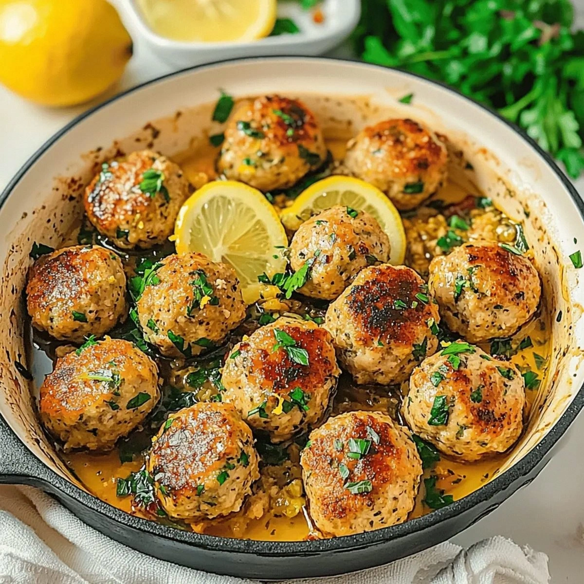 Savory Chicken Piccata Meatballs for a Cozy Dinner Delight