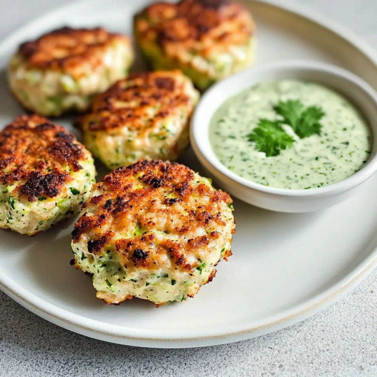 Savory Chicken Zucchini Poppers with Creamy Sauce Delight