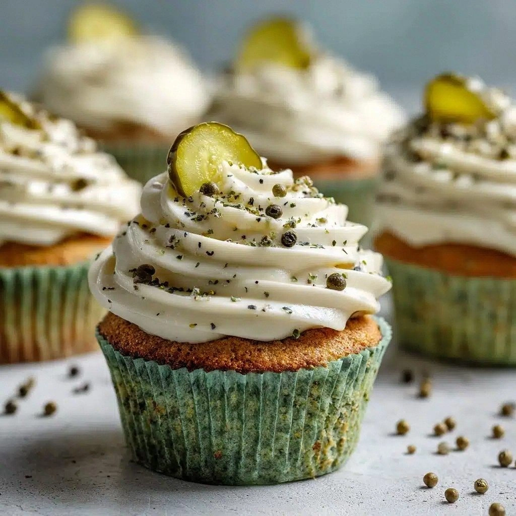 Savory Dill Pickle Cupcakes Re