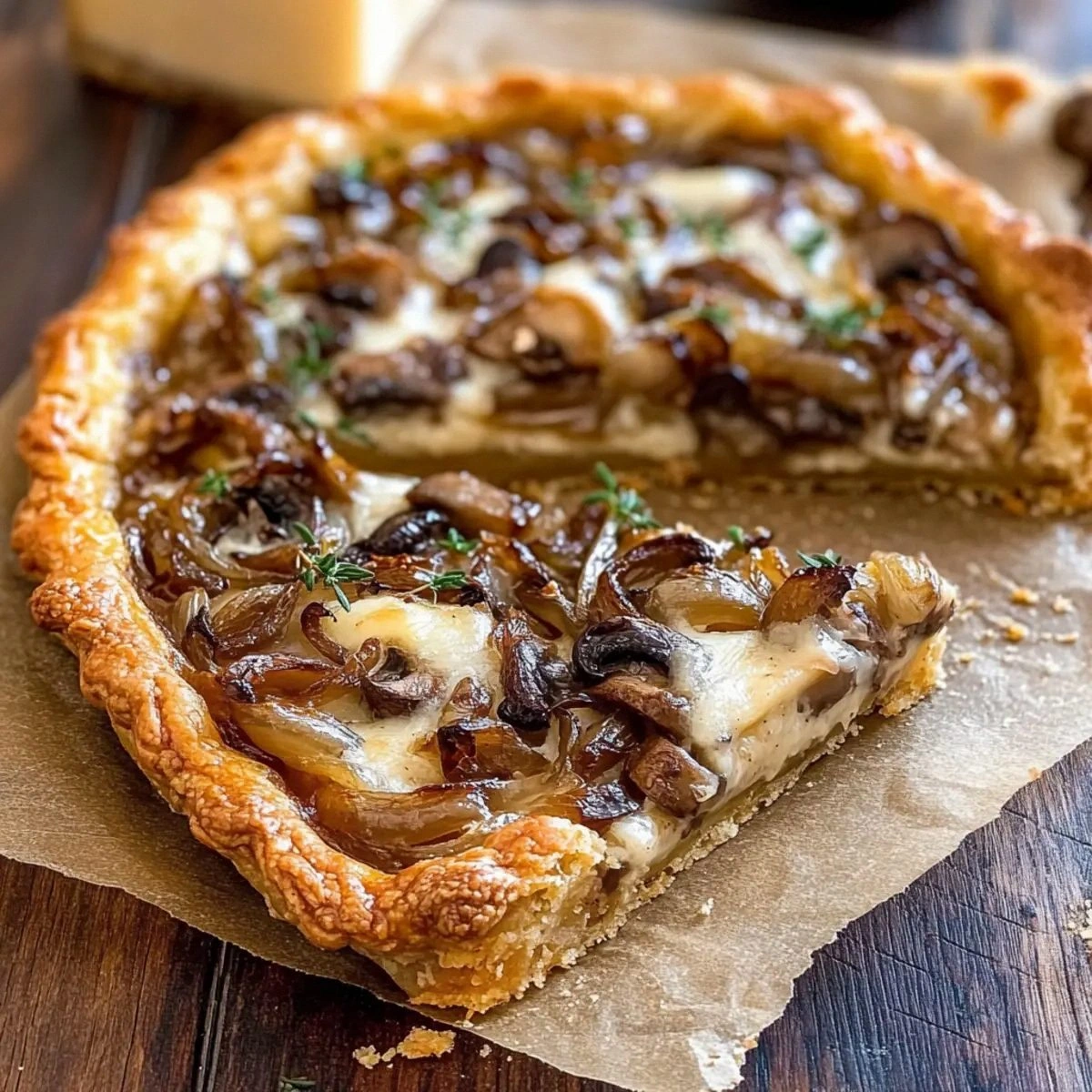 Savory French Onion Mushroom Tart Perfect for Cozy Nights