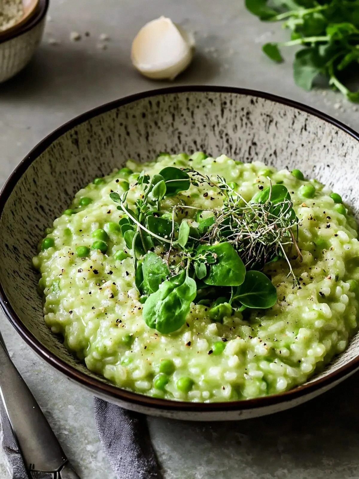 Savory Fresh Pea Risotto That’