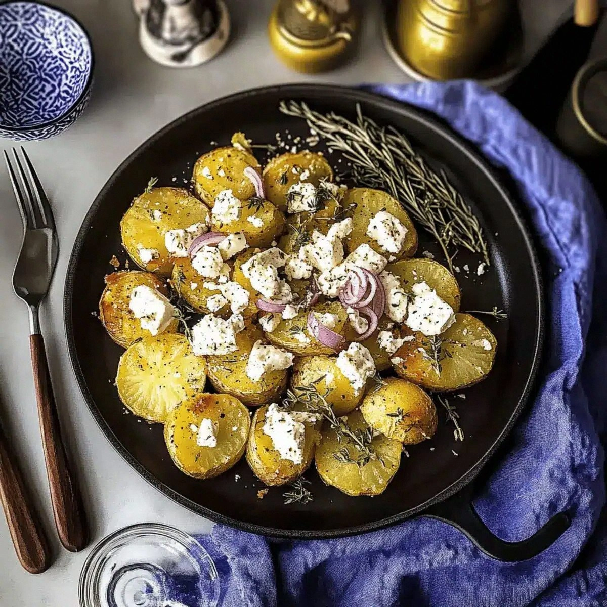 Savory Greek Smashed Potatoes with Feta for Instant Comfort