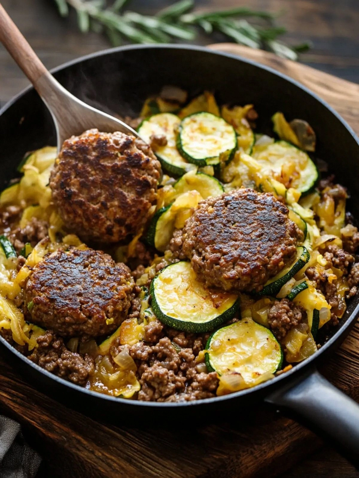 Savory Hamburger and Zucchini 